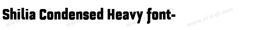 Shilia Condensed Heavy font字体转换